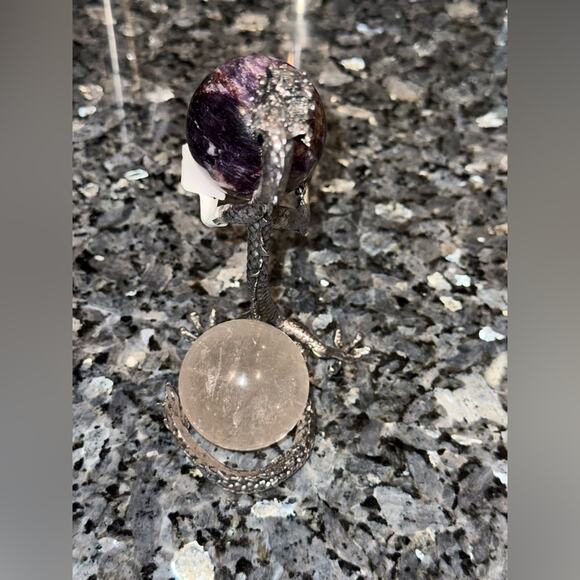 Pewter Grey Dragon holder of Crystal Spheres (Not Included - but for sale)🌹🌹 - Picture 6 of 8